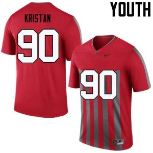 Youth Ohio State Buckeyes #90 Bryan Kristan Throwback Nike NCAA College Football Jersey Stability ZPC6344SK
